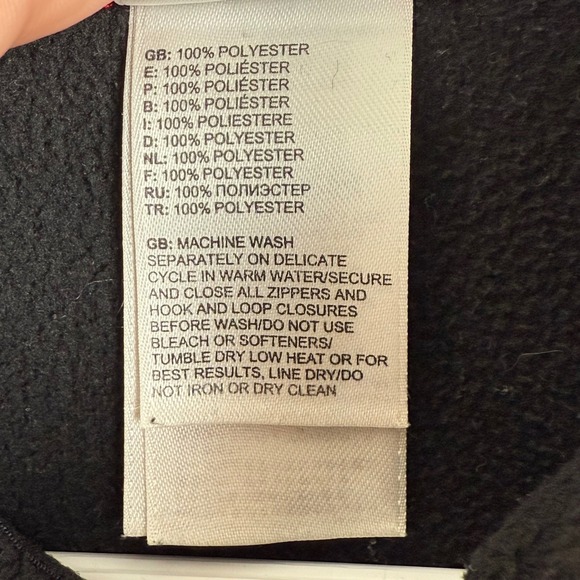 The North Face Mens Fleece Pullover 1/4 Zip Black Sweater Large - Picture 5 of 5